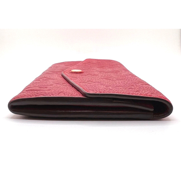 Red Louis Vuitton LV Monogram Empreinte Portefeiulle Curieuse Long Wallet - Picture 5 of 10